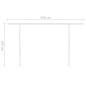 Tenda da Sole Retrattile Manuale con Pali 5x3,5 m Gialla Bianca Tenda da Sole Retrattile Manuale con Pali 5x3,5 m Gialla Bianca