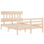 vidaXL Giroletto con Testiera 120x200 cm in Legno Massello vidaXL Giroletto con Testiera 120x200 cm in Legno Massello