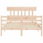 vidaXL Giroletto con Testiera 120x200 cm in Legno Massello vidaXL Giroletto con Testiera 120x200 cm in Legno Massello