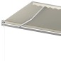 Tenda da Sole Retrattile Manuale con Pali 5x3,5 m Crema Tenda da Sole Retrattile Manuale con Pali 5x3,5 m Crema