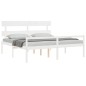 vidaXL Letto per Anziani con Testiera Bianco Super King Legno Massello vidaXL Letto per Anziani con Testiera Bianco Super King Legno Massello