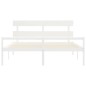 vidaXL Letto per Anziani con Testiera Bianco Super King Legno Massello vidaXL Letto per Anziani con Testiera Bianco Super King Legno Massello