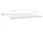 Tenda da Sole Retrattile Manuale con Pali 5x3,5 m Crema Tenda da Sole Retrattile Manuale con Pali 5x3,5 m Crema