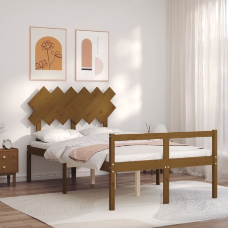 Giroletto con Testiera Miele 4FT6 Double in Legno Massello