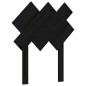 Giroletto con Testiera Nero 2FT6 Small Single in Legno Massello Giroletto con Testiera Nero 2FT6 Small Single in Legno Massello