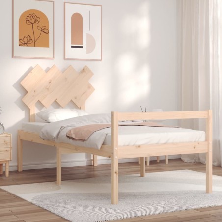 Giroletto con Testiera 90x200 cm in Legno Massello
