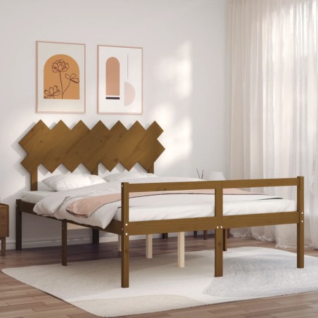 Giroletto con Testiera Miele 140x190 cm in Legno Massello