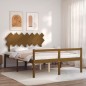 Giroletto con Testiera Miele 140x190 cm in Legno Massello Giroletto con Testiera Miele 140x190 cm in Legno Massello