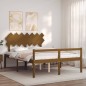 Giroletto con Testiera Miele 140x190 cm in Legno Massello Giroletto con Testiera Miele 140x190 cm in Legno Massello
