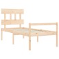 Giroletto con Testiera 100x200 cm in Legno Massello