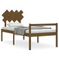 Giroletto con Testiera Miele 90x200 cm in Legno Massello