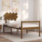 Giroletto con Testiera Miele 90x200 cm in Legno Massello