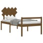 Giroletto con Testiera Miele 90x200 cm in Legno Massello