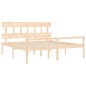 Giroletto con Testiera 200x200 cm in Legno Massello