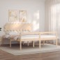 vidaXL Letto per Anziani con Testiera Bianco Super King Legno Massello vidaXL Letto per Anziani con Testiera Bianco Super King Legno Massello