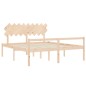vidaXL Letto per Anziani con Testiera Bianco Super King Legno Massello vidaXL Letto per Anziani con Testiera Bianco Super King Legno Massello