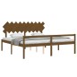Giroletto con Testiera Miele 200x200 cm in Legno Massello Giroletto con Testiera Miele 200x200 cm in Legno Massello