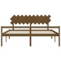 Giroletto con Testiera Miele 200x200 cm in Legno Massello Giroletto con Testiera Miele 200x200 cm in Legno Massello