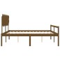 Giroletto con Testiera Miele 200x200 cm in Legno Massello Giroletto con Testiera Miele 200x200 cm in Legno Massello
