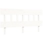 Giroletto con Testiera Bianco 5FT King in Legno Massello Giroletto con Testiera Bianco 5FT King in Legno Massello