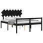 Giroletto con Testiera Nero 5FT King in Legno Massello