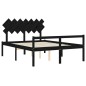 Giroletto con Testiera Nero 5FT King in Legno Massello