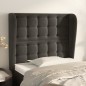 Testiera ad Orecchio Grigio Scuro 83x23x118/128 cm in Velluto Testiera ad Orecchio Grigio Scuro 83x23x118/128 cm in Velluto