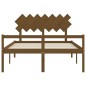Giroletto con Testiera Miele 5FT King in Legno Massello