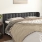 Testiera ad Orecchio Grigio Scuro 163x23x78/88 cm in Velluto Testiera ad Orecchio Grigio Scuro 163x23x78/88 cm in Velluto