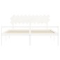Giroletto con Testiera Bianco 200x200 cm in Legno Massello Giroletto con Testiera Bianco 200x200 cm in Legno Massello