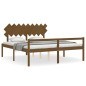 Giroletto con Testiera Miele 6FT Super King in Legno Massello Giroletto con Testiera Miele 6FT Super King in Legno Massello