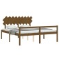 Giroletto con Testiera Miele 6FT Super King in Legno Massello Giroletto con Testiera Miele 6FT Super King in Legno Massello