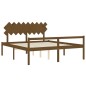 Giroletto con Testiera Miele 6FT Super King in Legno Massello Giroletto con Testiera Miele 6FT Super King in Legno Massello