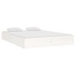 Giroletto Bianco in Legno Massello 135x190 cm 4FT6 Double Giroletto Bianco in Legno Massello 135x190 cm 4FT6 Double