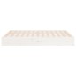 Giroletto Bianco in Legno Massello 135x190 cm 4FT6 Double Giroletto Bianco in Legno Massello 135x190 cm 4FT6 Double