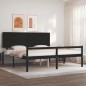 Giroletto con Testiera Nero 6FT Super King in Legno Massello Giroletto con Testiera Nero 6FT Super King in Legno Massello