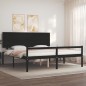 Giroletto con Testiera Nero 6FT Super King in Legno Massello Giroletto con Testiera Nero 6FT Super King in Legno Massello