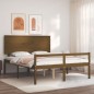 vidaXL Letto Anziani senza Materasso Marrone Ambra King Legno Massello vidaXL Letto Anziani senza Materasso Marrone Ambra King Legno Massello