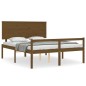 vidaXL Letto Anziani senza Materasso Marrone Ambra King Legno Massello vidaXL Letto Anziani senza Materasso Marrone Ambra King Legno Massello