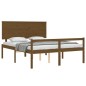 vidaXL Letto Anziani senza Materasso Marrone Ambra King Legno Massello vidaXL Letto Anziani senza Materasso Marrone Ambra King Legno Massello