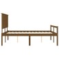 vidaXL Letto Anziani senza Materasso Marrone Ambra King Legno Massello vidaXL Letto Anziani senza Materasso Marrone Ambra King Legno Massello