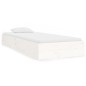Giroletto Bianco in Legno Massello 75x190 cm 2FT6 Small Single Giroletto Bianco in Legno Massello 75x190 cm 2FT6 Small Single
