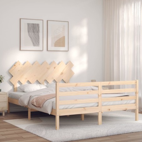 vidaXL Giroletto con Testiera 140x200 cm in Legno Massello