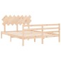 vidaXL Giroletto con Testiera 140x200 cm in Legno Massello vidaXL Giroletto con Testiera 140x200 cm in Legno Massello