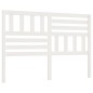 Testiera per Letto Bianca 126x4x100cm in Legno Massello di Pino Testiera per Letto Bianca 126x4x100cm in Legno Massello di Pino