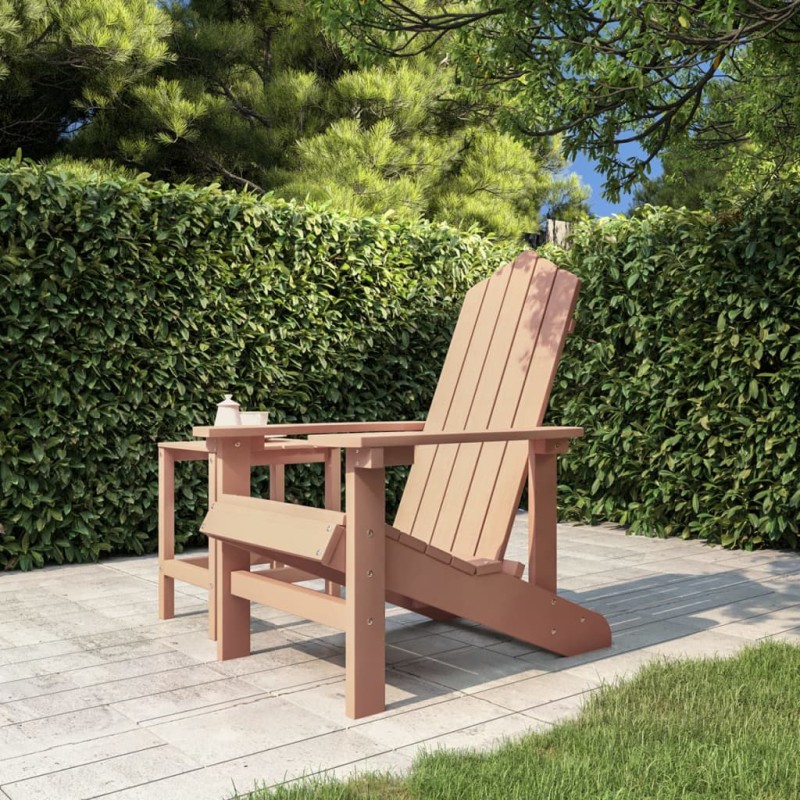 Sedia da Giardino Adirondack Marrone HDPE Sedia da Giardino Adirondack Marrone HDPE