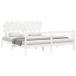 Giroletto con Testiera Bianco 6FT Super King in Legno Massello Giroletto con Testiera Bianco 6FT Super King in Legno Massello