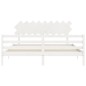 Giroletto con Testiera Bianco 6FT Super King in Legno Massello Giroletto con Testiera Bianco 6FT Super King in Legno Massello