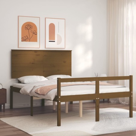 Giroletto con Testiera Miele 4FT6 Double in Legno Massello