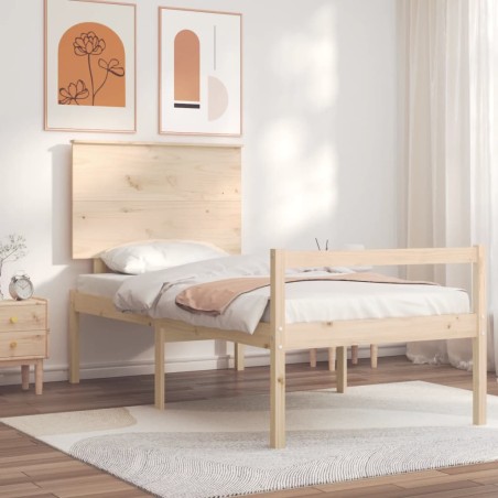 Giroletto con Testiera 90x200 cm in Legno Massello